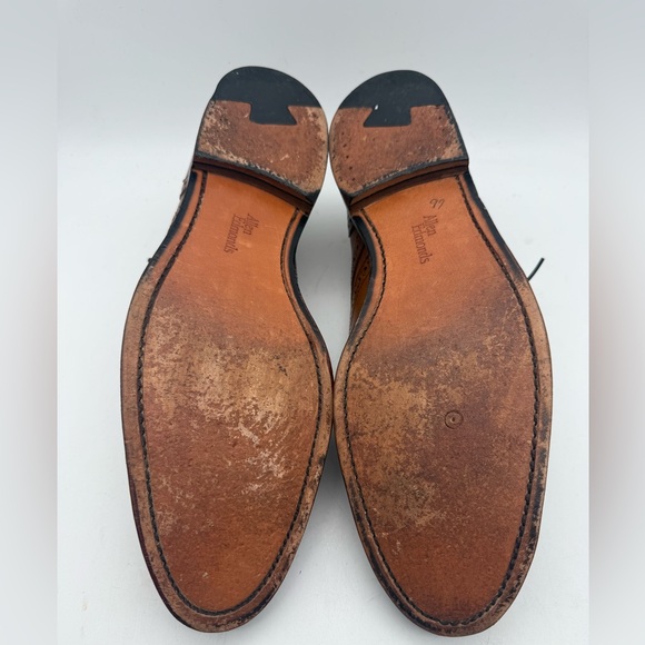 EUC Allen Edmonds Players Shoe Walnut Brown Leather Wingtip Oxfords Shoes 10.5D
